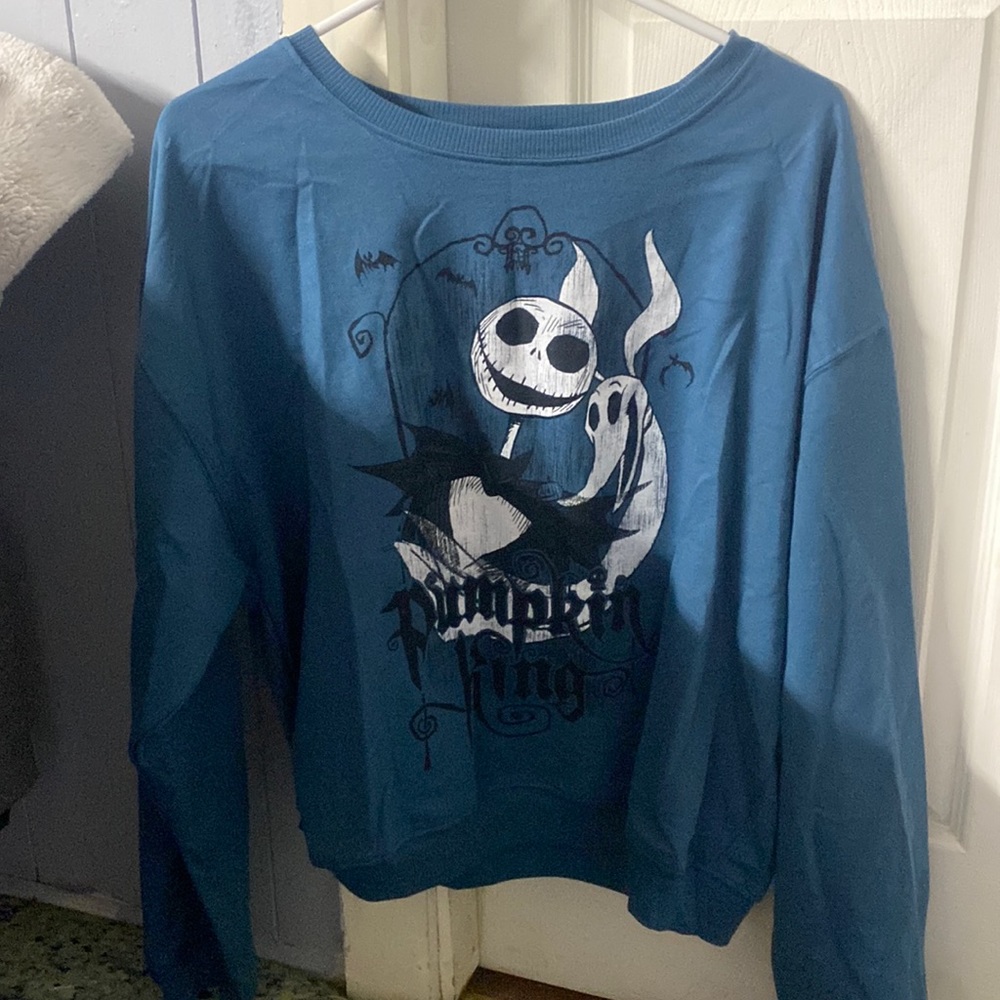 Juniors XL Dark Blue Disney Nightmare before Christmas Sweater